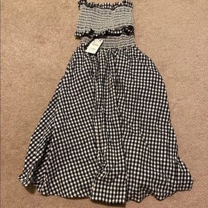 Zara crop and skirt gingham set